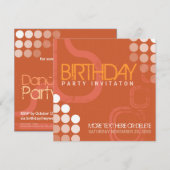 Invitation pour une fête d'anniversaire Electro Gr (Devant / Derrière)