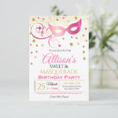 Invitation pour une fête d'anniversaire en masque (Debout devant)