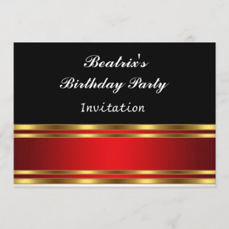 Invitation pour une fête d'anniversaire en noir, r