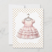 Invitation pour une fête d'anniversaire en robe ro (Devant)