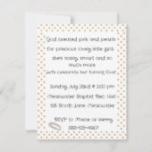 Invitation pour une fête d'anniversaire en robe ro (Dos)