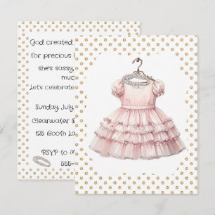 Invitation pour une fête d'anniversaire en robe ro
