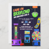 Invitation pour une fête d'anniversaire en salle d (Devant)