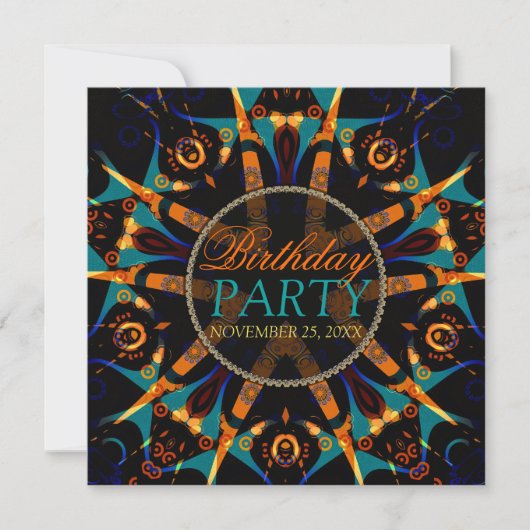 Invitation pour une fête d'anniversaire étoile Tri (Devant)