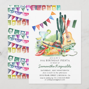 Invitation pour une fête d'anniversaire Fiesta mex