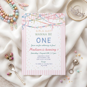 Invitation pour une fête d'anniversaire Filles Veu