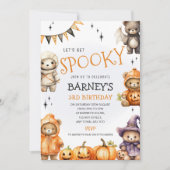 Invitation pour une fête d'anniversaire Halloween (Devant)