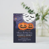 Invitation pour une fête d'anniversaire Halloween  (Debout devant)