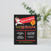 Invitation pour une fête d'anniversaire Karaté Boy (Debout devant)