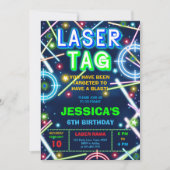Invitation pour une fête d'anniversaire Laser Tag (Devant)