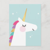 Invitation pour une fête d'anniversaire licorne ar (Devant)