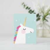 Invitation pour une fête d'anniversaire licorne ar (Debout devant)