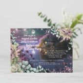 Invitation pour une fête d'anniversaire licorne ma (Debout devant)