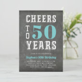 Invitation pour une fête d'anniversaire marquant | (Debout devant)
