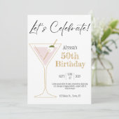 Invitation pour une fête d'anniversaire Martini (Debout devant)