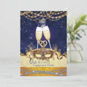 Invitation pour une fête d'anniversaire Masquerade (Debout devant)