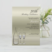 Invitation pour une fête d'anniversaire Milestone  (Debout devant)