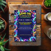 Invitation pour une fête d'anniversaire Neon Glow 