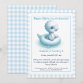 Invitation pour une fête d'anniversaire piscine Di (Devant / Derrière)