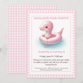 Invitation pour une fête d'anniversaire piscine Ro (Devant / Derrière)