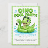 Invitation pour une fête d'anniversaire piscine ro (Devant)