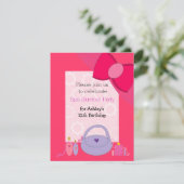Invitation pour une fête d'anniversaire Pretty Bow (Debout devant)