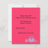 Invitation pour une fête d'anniversaire Pretty Bow (Dos)