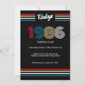 Invitation pour une fête d'anniversaire rétro 40 a (Devant)