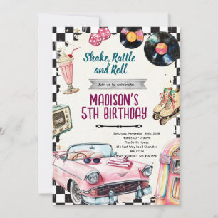 Invitation pour une fête d'anniversaire rétro des
