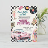 Invitation pour une fête d'anniversaire rétro des (Debout devant)