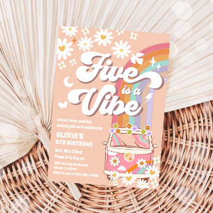 Invitation pour une fête d'anniversaire rétro hipp