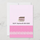 Invitation pour une fête d'anniversaire rose (Dos)
