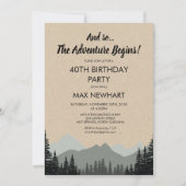 Invitation pour une fête d'anniversaire rustique - (Devant)