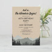 Invitation pour une fête d'anniversaire rustique - (Debout devant)