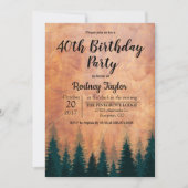 Invitation pour une fête d'anniversaire rustique (Devant)