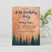 Invitation pour une fête d'anniversaire rustique (Debout devant)