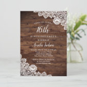 Invitation pour une fête d'anniversaire Rustique B (Debout devant)