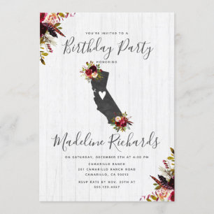 Invitation pour une fête d'anniversaire rustique s