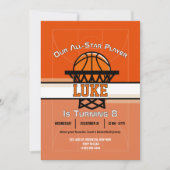 Invitation pour une fête d'anniversaire Slam Dunk  (Devant)