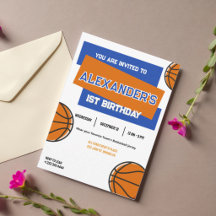 Invitation pour une fête d'anniversaire Slam Dunk