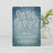 Invitation pour une fête d'anniversaire Splash Bas (Debout devant)