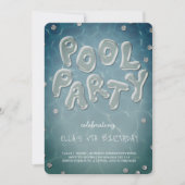 Invitation pour une fête d'anniversaire Splash Bas (Devant)
