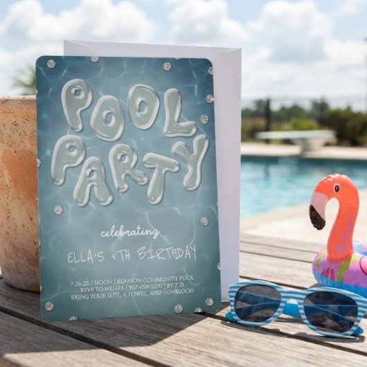 Invitation pour une fête d'anniversaire Splash Bas