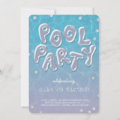 Invitation pour une fête d'anniversaire Splash Bas (Devant)