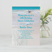 Invitation pour une fête d'anniversaire sur la pla (Debout devant)