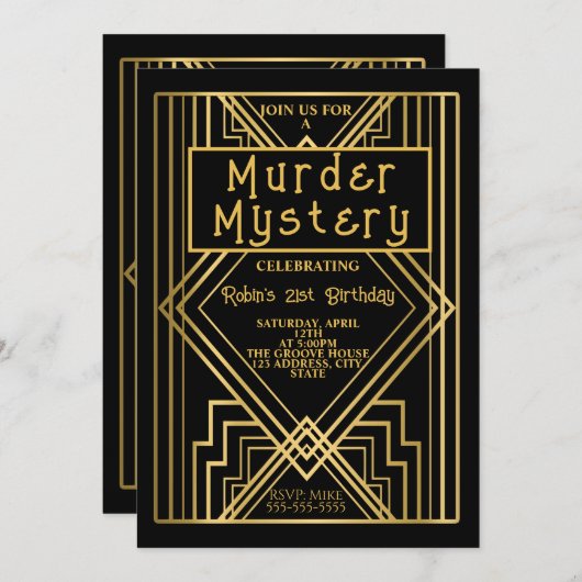 Invitation pour une fête d'anniversaire sur le thè (Devant / Derrière)