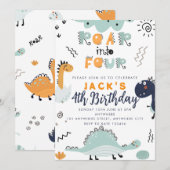 Invitation pour une fête d'anniversaire sur le thè (Devant / Derrière)