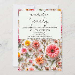 Invitation pour une fête d'anniversaire sur le thè