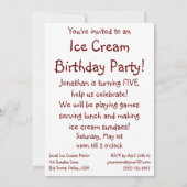 Invitation pour une fête d'anniversaire sur le thè (Dos)