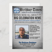 Invitation pour une fête d'anniversaire sur un jou (Devant / Derrière)